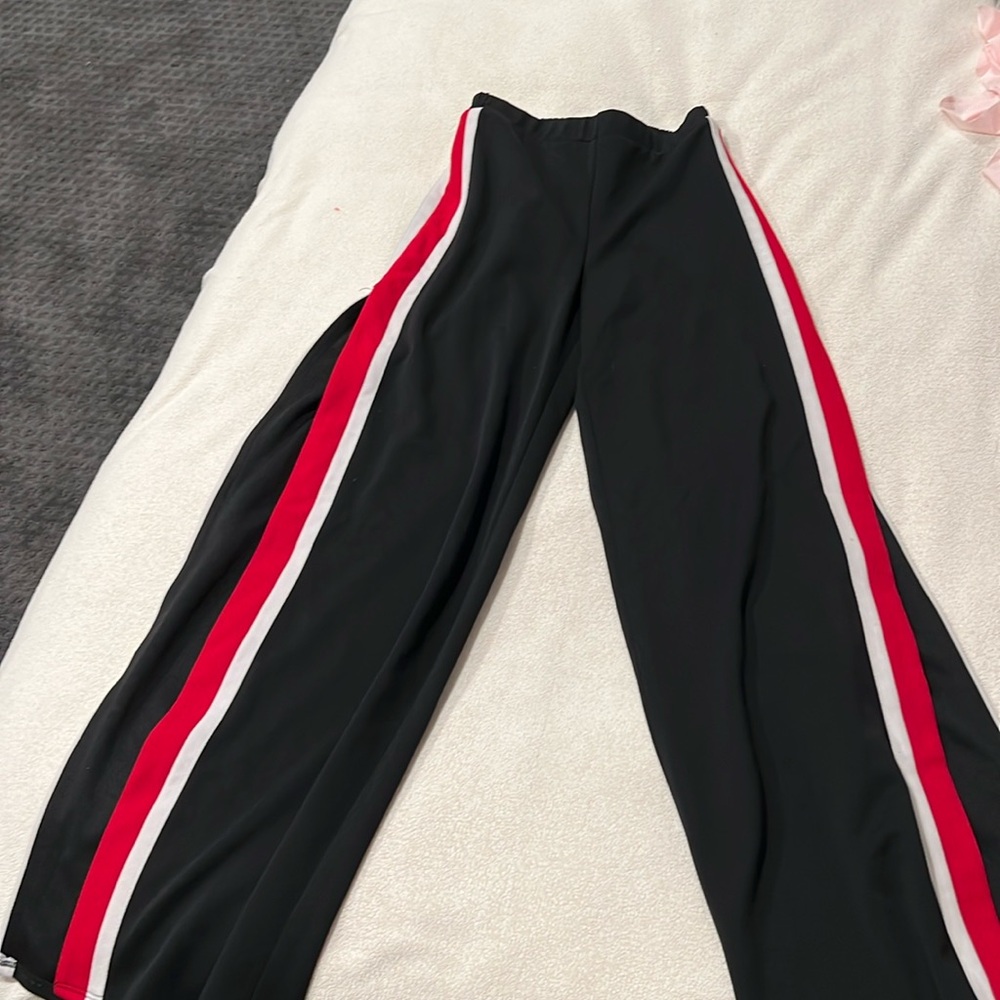 Aqua pant with full open side slit leg